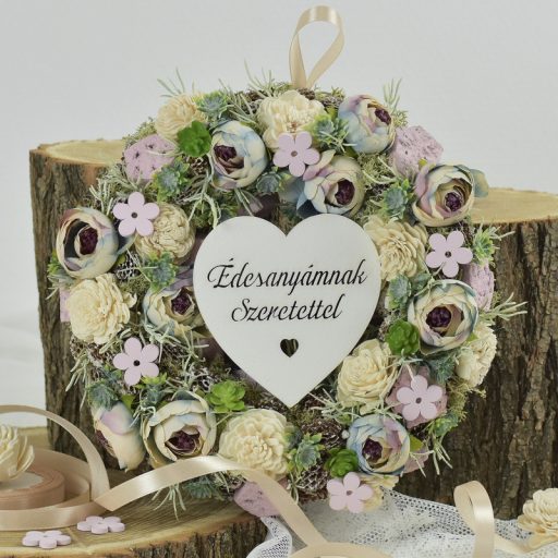 Natúr ming rózsa fej  10db/csomag – koszorúhoz, természetes dekorációhoz