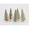 Mini dekor fenyő óarany 8cm 5db/csomag – koszorúhoz, asztaldíszhez
