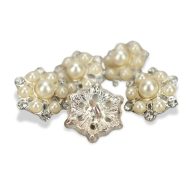 Strasszos gomb 5db/csomag – esküvői dekorációhoz – Szezonok, alkalmak #1157