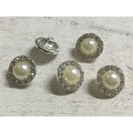 Strasszos gomb 5db/csomag – esküvői dekorációhoz – Szezonok, alkalmak #1158