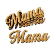 Natúr fa - Mama felirat 10cm 5db/csomag – Szezonok, alkalmak