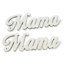 Natúr fa - Mama felirat - fehér 10cm 2db/csomag