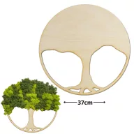 Natúr fa - Dekorálható DIY fa alap 37cm - karcsú fa gyökérzettel – nyári dekorációhoz