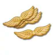 Natúr fa - Angyalszárny 11x2,8cm 4db/csomag – karácsonyi dekorációhoz, koszorúhoz