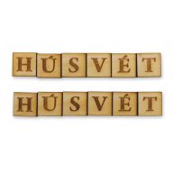 Natúr fa négyzetek - HÚSVÉT felirattal 2szett/csomag – festéshez, dekorációhoz