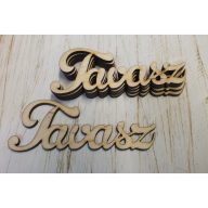 Natúr fa - "Tavasz" felirat 9,5cm 5db/csomag – húsvéti dekorációhoz