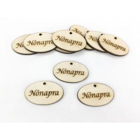   Natúr fa - "Nőnapra" ovál tábla 4cm 10db/csomag