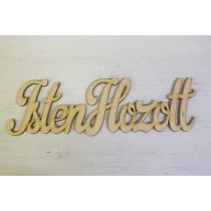 Natúr fa - "Isten hozott" felirat írott 31cm – festéshez, dekorációhoz