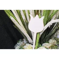 Natúr fa - Beszúrható tábla tulipán 37cm – húsvéti dekorációhoz