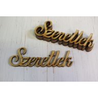 Natúr fa - "Szeretlek" felirat 9,5cm 5db/csomag – valentin napi dekorációhoz