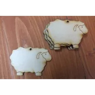 Natúr fa - Bárány 6cm 5db/csomag – húsvéti dekorációhoz