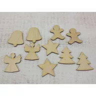 Natúr fa - Vegyes karácsonyi 5cm 10db/csomag – karácsonyi dekorációhoz