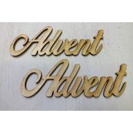 Natúr fa - "Advent" felirat 2db/csomag – ajtódíszhez, koszorúalapnak