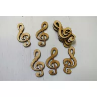 Natúr fa - Violinkulcs 5cm 10db/csomag – festéshez, dekorációhoz