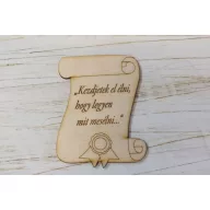 Natúr fa - Pergamen "Kezdjetek el élni.." – ballagási ajándékokhoz