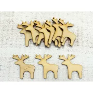 Natúr fa - Rénszarvas 5cm 10db/csomag – koszorúhoz, asztaldíszhez