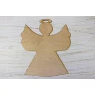 Natúr fa - Angyal 30cm – karácsonyi dekorációhoz, koszorúhoz