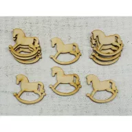 Natúr fa - Hintaló 5cm 10db/csomag – karácsonyi dekorációhoz