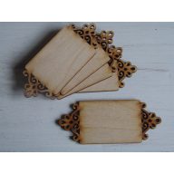Natúr fa - Csipkés tábla 4x10cm 5db/csomag – festéshez, dekorációhoz