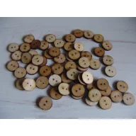 Natúr fa - Gomb 1,5cm 60db/csomag – festéshez, dekorációhoz