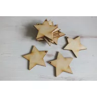Natúr fa - Csillag 5cm 10db/csomag – karácsonyi dekorációhoz