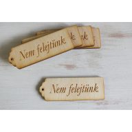 Natúr fa - "Nem felejtünk" scrapbook tábla 3x8cm 5db/csomag – kegyeleti dekorációhoz