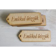 Natúr fa - "Emléked őrizzük" scrapbook tábla 3x8cm 5db/csomag – kegyeleti dekorációhoz