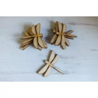 Natúr fa - Szitakötő 6,5cm 10db/csomag – nyári dekorációhoz