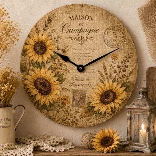 Natúr fa - Óralap kerek 33cm – festéshez, decoupage technikához
