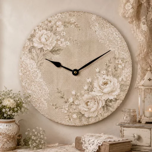 Natúr fa - Óralap kerek 33cm – festéshez, decoupage technikához