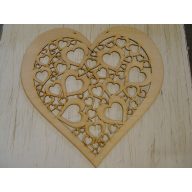 Natúr fa - Áttört szív 40cm – esküvői dekorációhoz