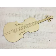 Natúr fa - Hegedű 37cm – festéshez, dekorációhoz – Lézervágott fa termékek