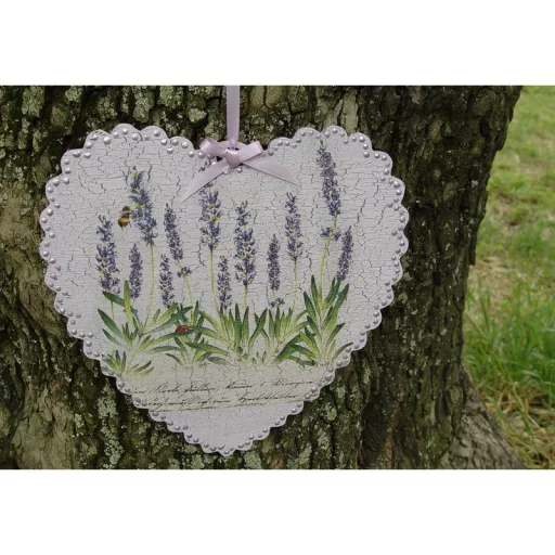 Natúr fa - Fodros szív nagy 19,5cm – festéshez, dekorációhoz