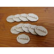 Natúr fa - Tábla "Levendula" 3x4cm 10db/csomag – festéshez, dekorációhoz