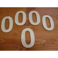 Natúr fa - Szám 10cm 5db/csomag – festéshez, dekorációhoz #0