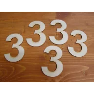 Natúr fa - Szám 10cm 5db/csomag – festéshez, dekorációhoz #3