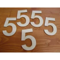 Natúr fa - Szám 10cm 5db/csomag – festéshez, dekorációhoz #5