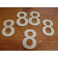 Natúr fa - Szám 10cm 5db/csomag – festéshez, dekorációhoz #8