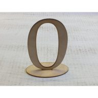 Natúr fa - Asztalszám  0-ás 15cm – festéshez, dekorációhoz