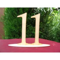Natúr fa - Asztalszám 11-es 15cm – festéshez, dekorációhoz
