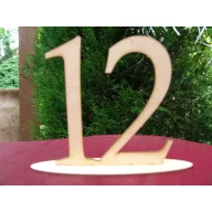 Natúr fa - Asztalszám 12-es 15cm – festéshez, dekorációhoz