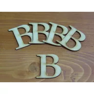 Natúr fa - Betű Carmen 5db/csomag 5cm – festéshez, dekorációhoz #B