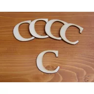 Natúr fa - Betű Carmen 5db/csomag 5cm – festéshez, dekorációhoz #C