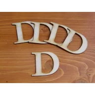 Natúr fa - Betű Carmen 5db/csomag 5cm – festéshez, dekorációhoz #D