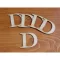 Natúr fa - Betű Carmen 5db/csomag 5cm – festéshez, dekorációhoz #D