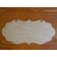 Natúr fa - Tábla fodros 12x25cm – festéshez, dekorációhoz