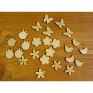 Natúr fa - Figurák mini vegyes 3cm 25db/csomag – húsvéti dekorációhoz