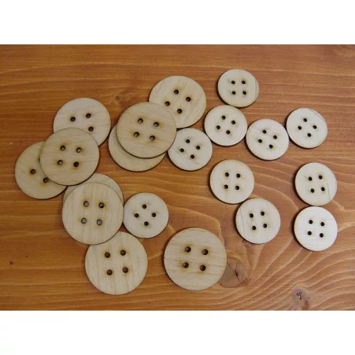 Natúr fa - Gomb 3cm 10db/csomag – festéshez, dekorációhoz