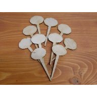 Natúr fa - Beszúrós táblák 4x9cm 10db/csomag – festéshez, dekorációhoz