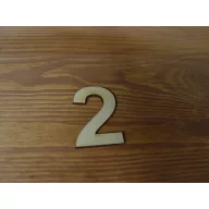 Natúr fa - Számok 2-es 10db/csomag – festéshez, dekorációhoz